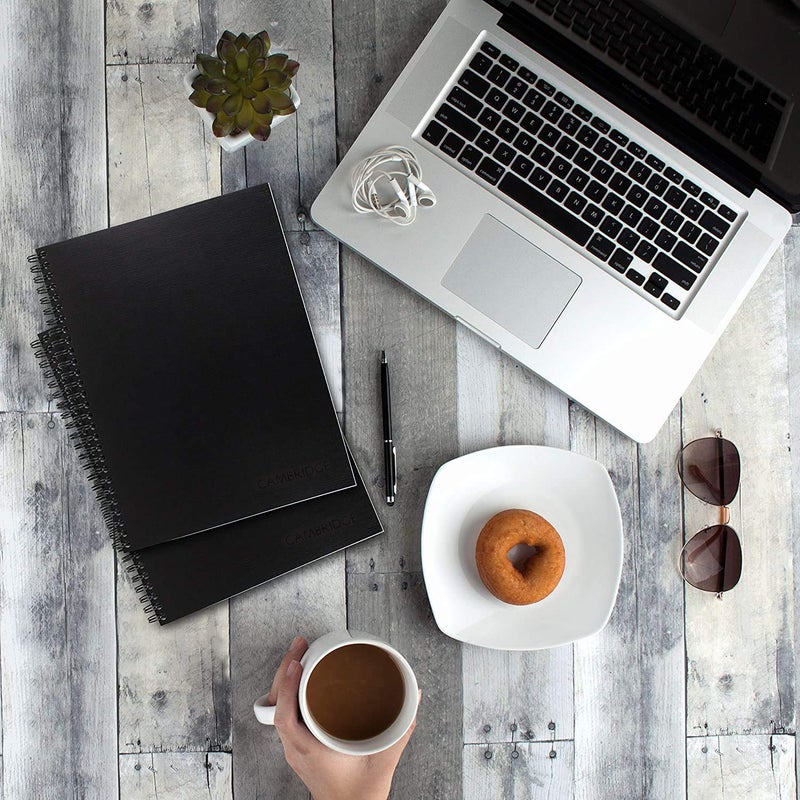 Cambridge Business Notebook, Legal Ruled, 6-1/2" x 9-1/2", Wirebound, Black, 2 Pack (73599) - Image 2